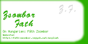 zsombor fath business card