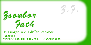 zsombor fath business card